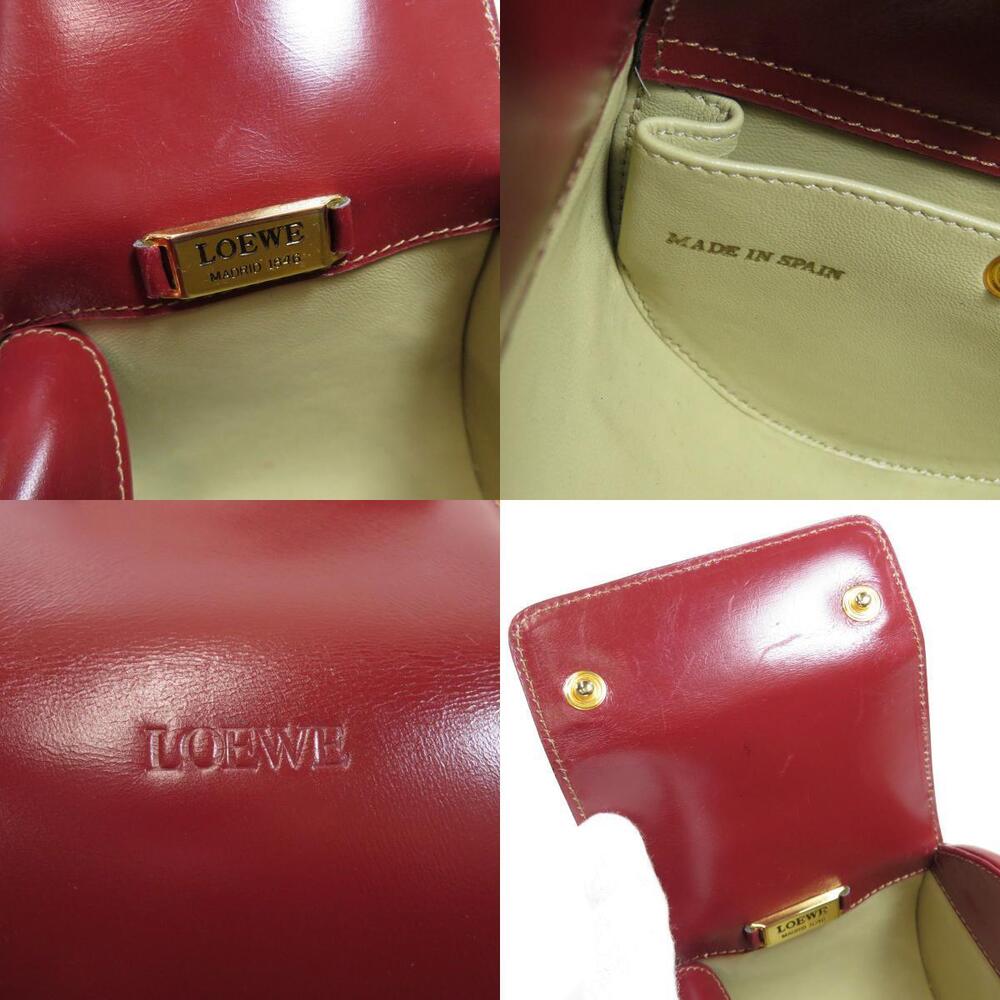 Loewe leather shoulder bag curved barrel slender strap Red - Picture 6 of 11